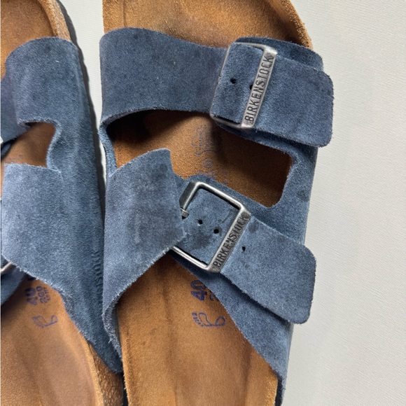 Birkenstock Navy Suede Sandals - Picture 3 of 9